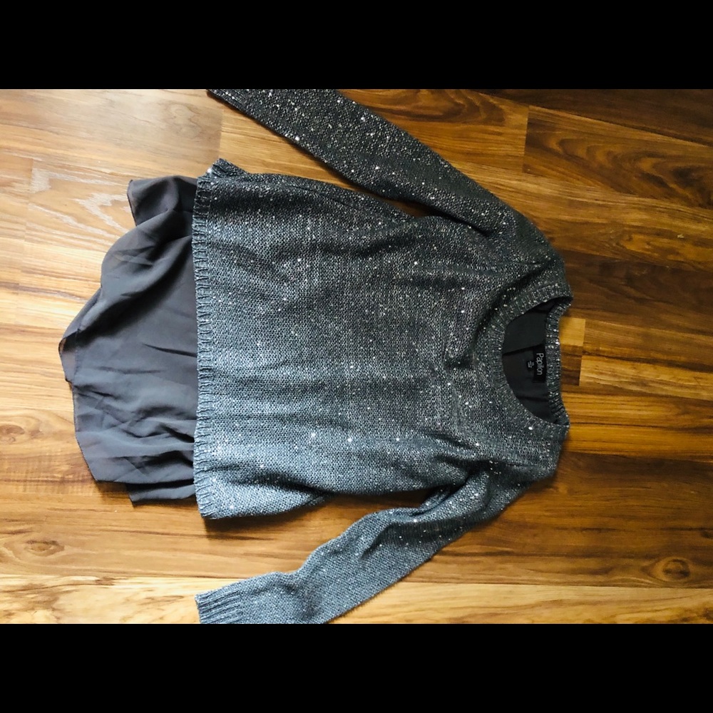 Charcoal grey sparkle sweater